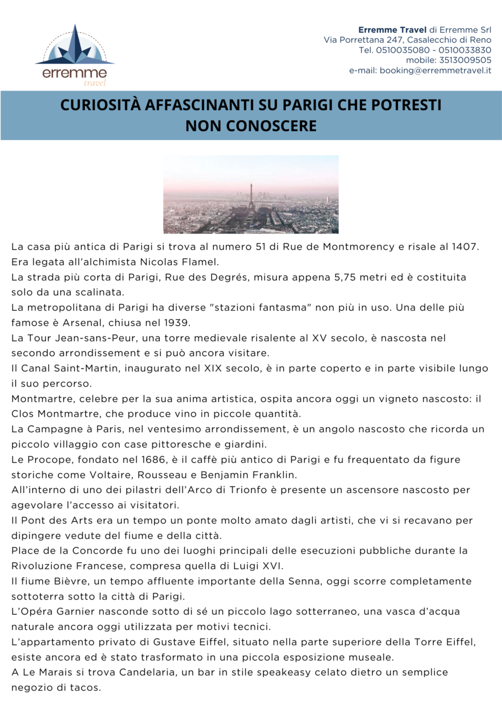 Curiosit su Parigi